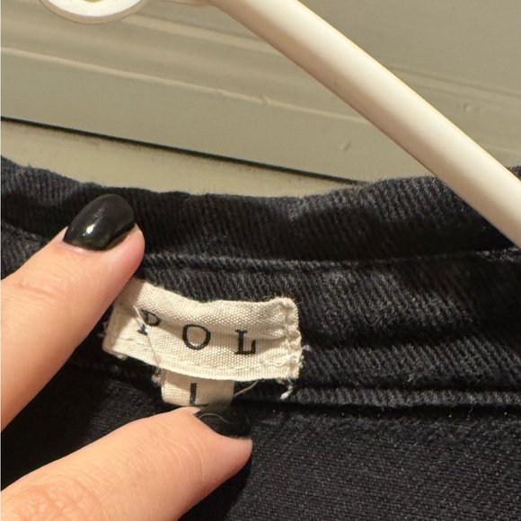 POL Black Denim and Leopard Print Jacket - Picture 4 of 4